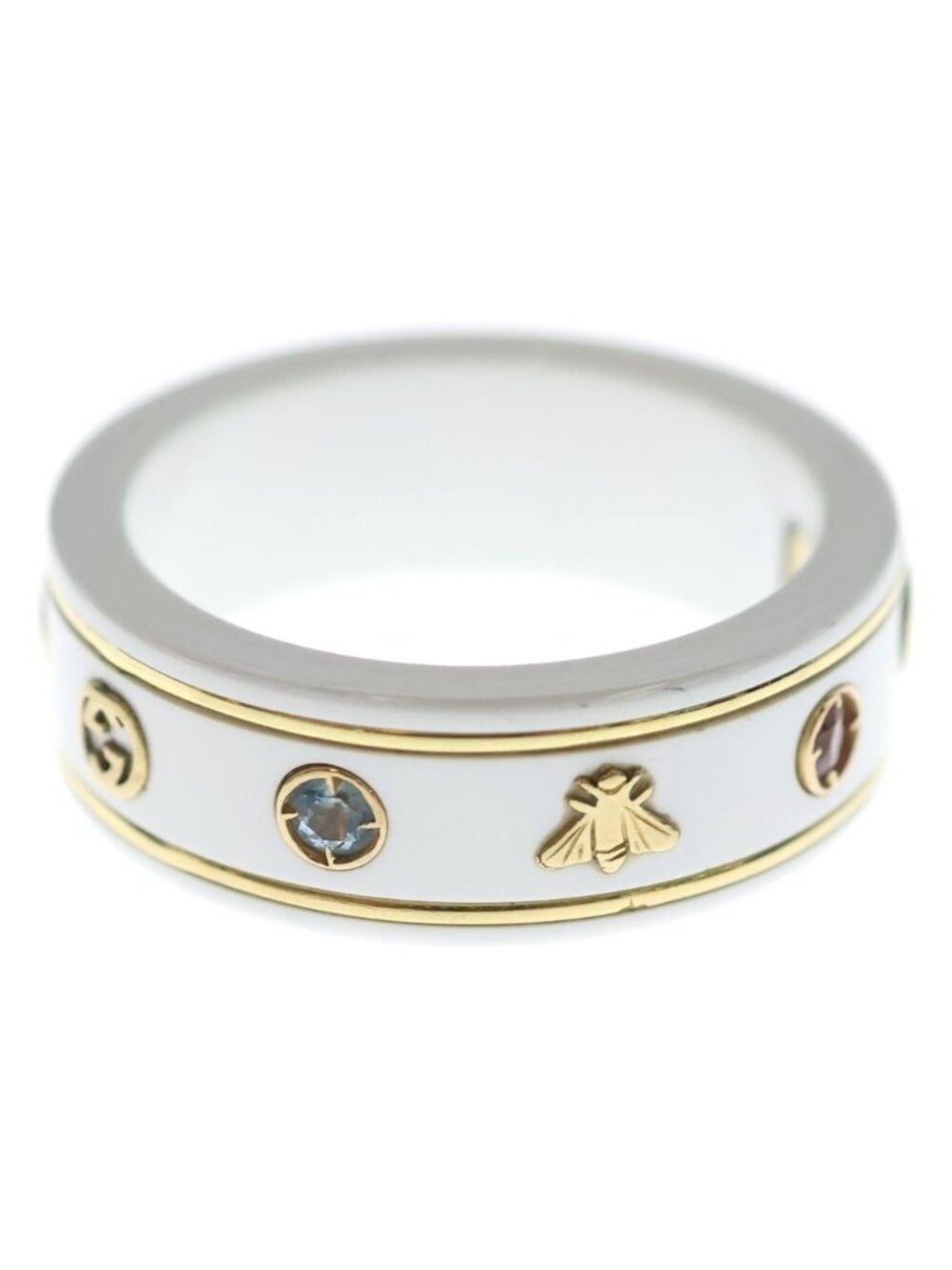 Gucci Gemstone Icon Ring White Ceramic - Picture 4 of 7